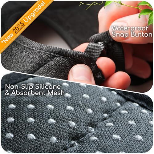 Original SINKMAT 24in XL Faucet Splash Guard Extra Long Microfiber Sink Drip Catcher Mat Non Slip Countertop Protector Drying Pad for Kitchen Bathroom RV Machine Washable Black
