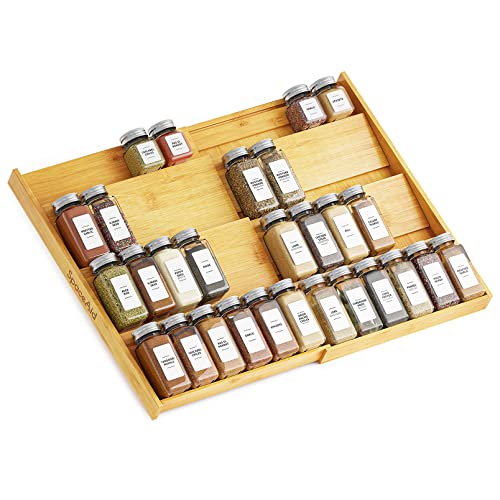Bamboo Spice Drawer Organizer (48 Count)