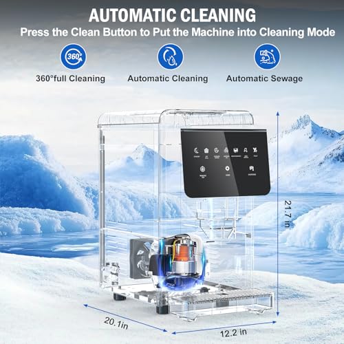 80 lbs Nugget Ice Maker Countertop with Water Dispenser Self