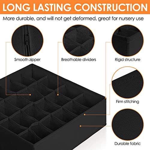 6 Pack Sock Underwear Drawer Organizer Dividers (6 Count)