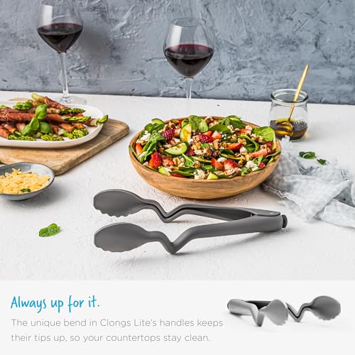 Clongs Lite Nylon Kitchen Cooking Tongs with Click