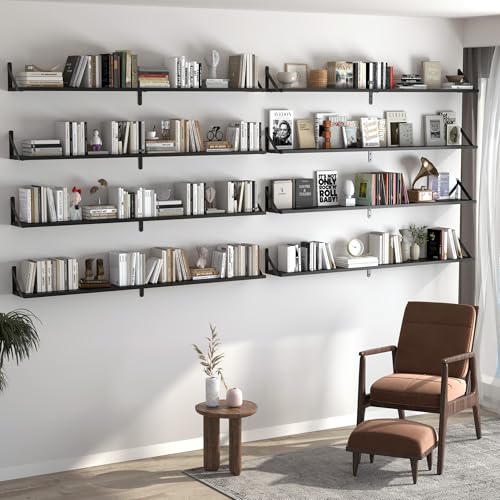 48 Inch Large Wall Bookshelves Set of 3 (3 Count)