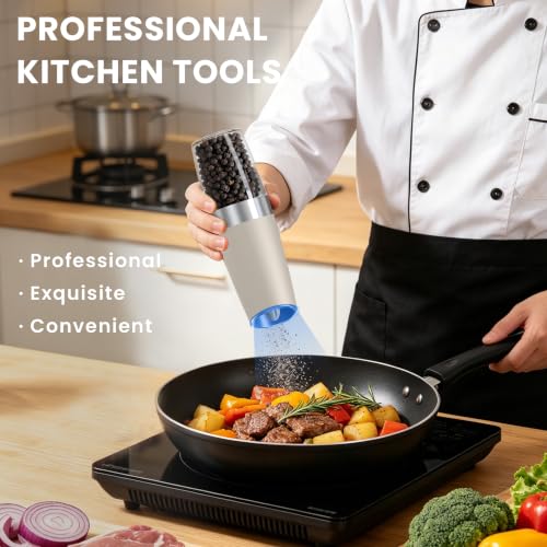 Battery Operated Gravity Salt And Pepper Grinder Set (2 Count)