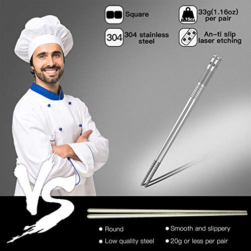 Metal Chopsticks Reusable 18 (5 Count)