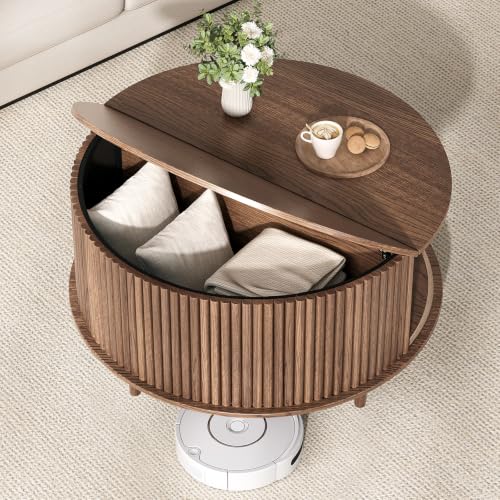 Round Coffee Table with Storage