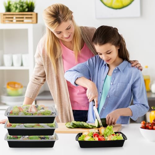 Meal Prep Containers 38oz 50 Pack Plastic To Go Food Containers (50 Count)