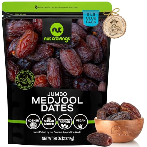 Dried Jumbo Medjool Dates (80 Ounce)