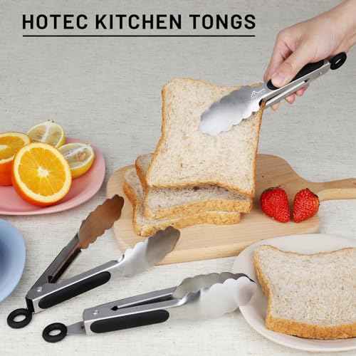 Mini Stainless Steel Kitchen Tongs for Cooking (3 Count)