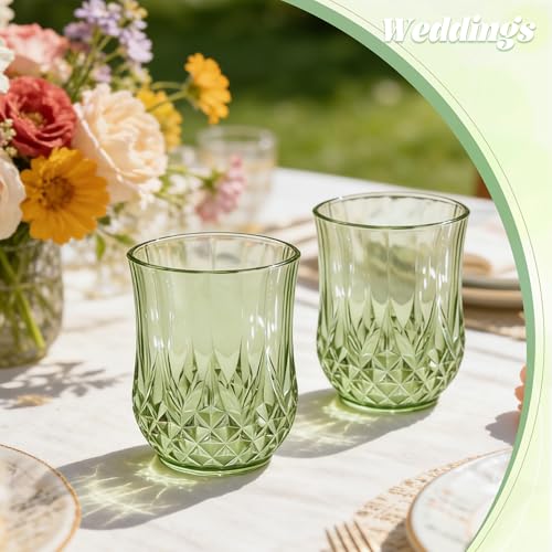 100 Pack Plastic Stemless Wine Glasses (100 Count)