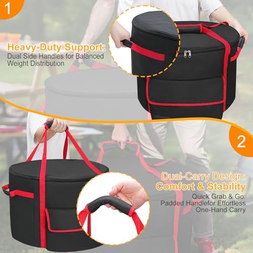 Fire Pit Carry Bag Compatible with 24 Inch Outland 883 & EAST OAK 21" Propane Firebowl