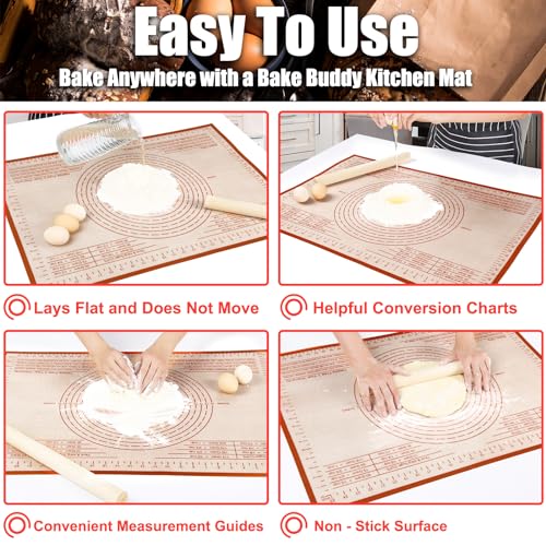 Silicone Pastry Mat 34X26 inch Baking Mat for Rolling Dough