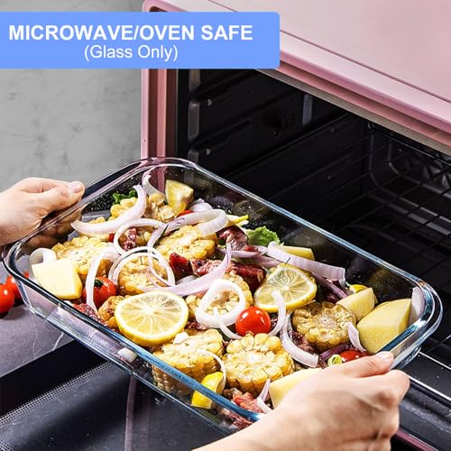 8 Pieces Glass Baking Dish with Lids