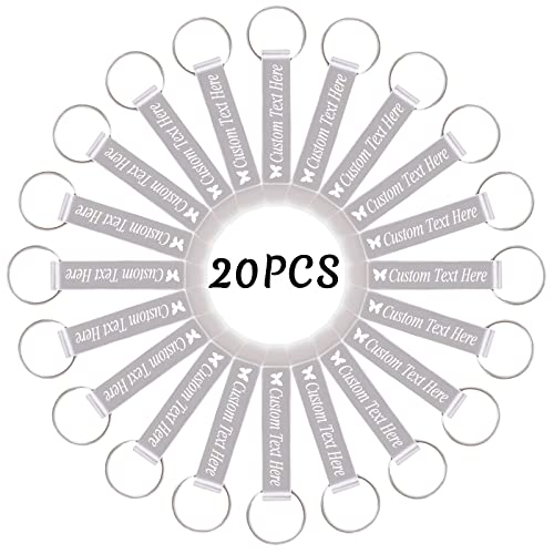 20PCS Personalized Bottle Opener Keychain Bulk Custom Beer Bottle Opener with Logo Text Engraved Wedding Bottle Opener Favors Customized Gifts for Guests Baby Shower Birthday Party
