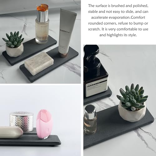 2Pcs Stone Soap Trays Water Absorbing Diatomite Coaster (2 Count)