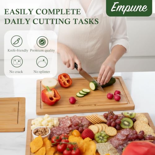 Bamboo Cutting Boards for Kitchen (3 Count)