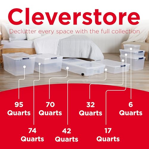 Cleverstore Clear 32 Qt (6 Count)