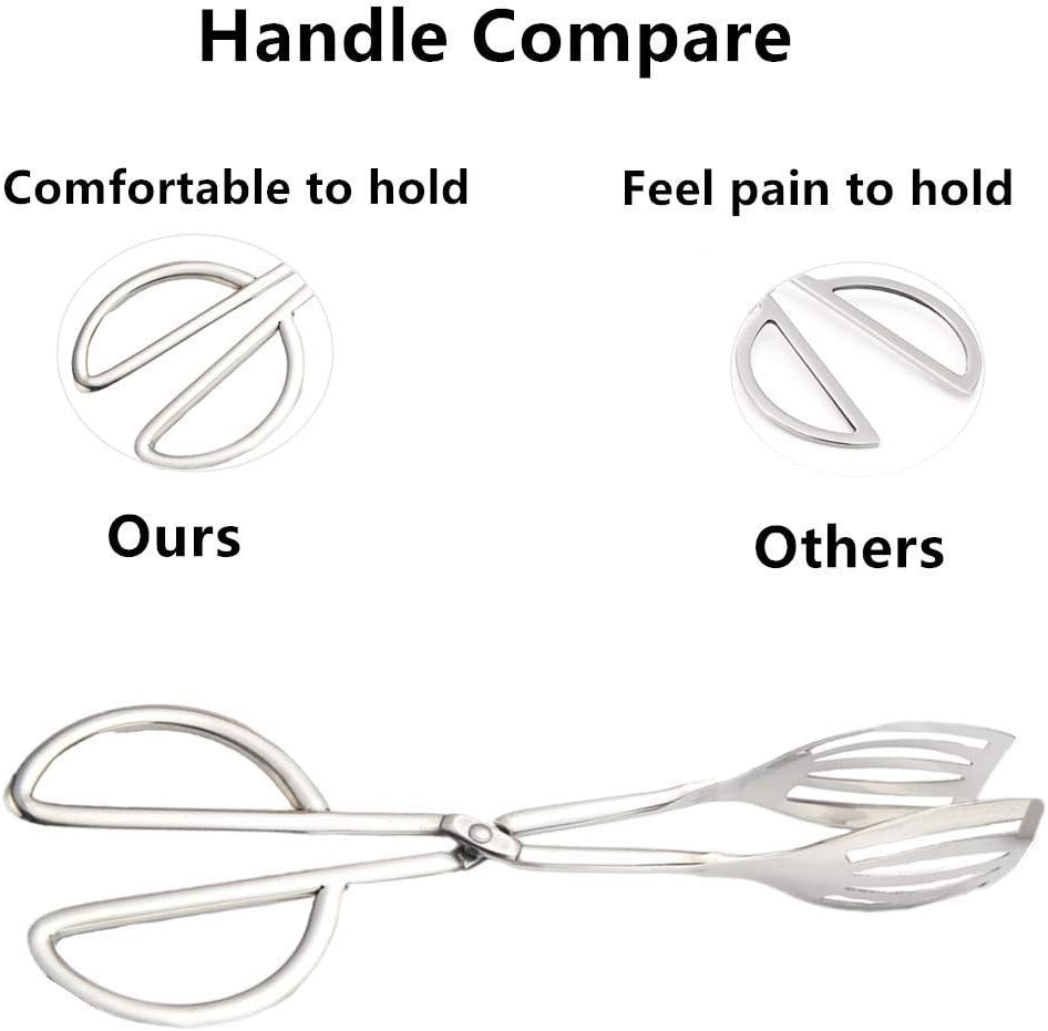 Stainless Steel Buffet Tongs - Set of 2, 10.3' - Culinary Roots