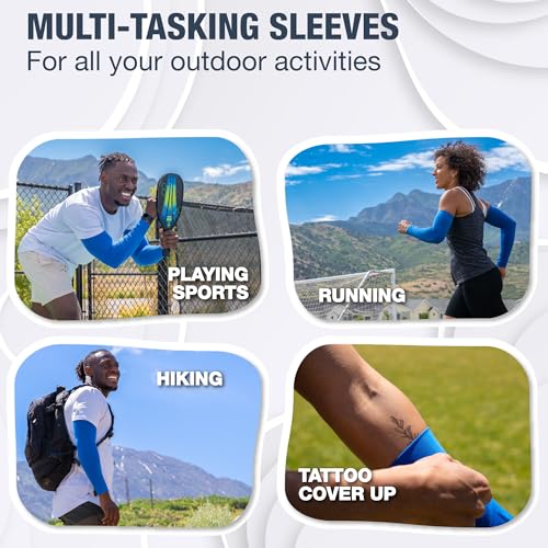 Non Slip Cooling Arm Sleeves for Men & Women