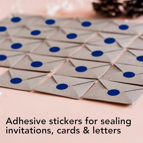 Dark Blue Perforated Round Circle Dot Sticker 1 (3 Count)