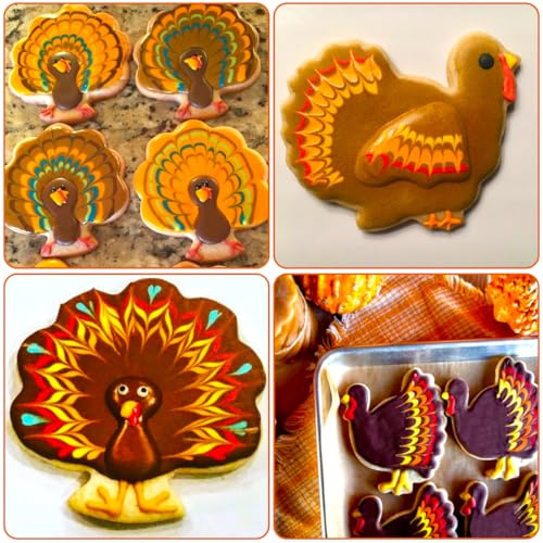 Thanksgiving Cookie Cutters Set 5Pcs Sturdy Fall Biscuit Cutters (5 Count)