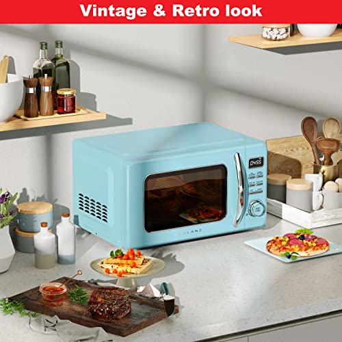 GLCMKZ11BER10 Retro Countertop Microwave Oven with Auto Cook & Reheat