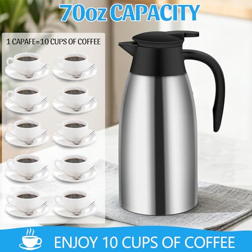 70oz Thermal Coffee Carafe Insulated Coffee Thermo (2 Count)