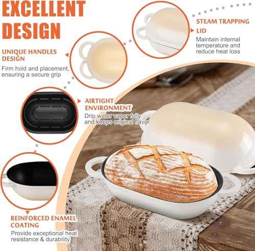2.5 QT Enameled Cast Iron Sourdough Bread Oven