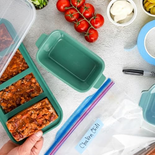 Stoneware Small Ceramic 5" x 3" Baking Dish with Silicone Covers