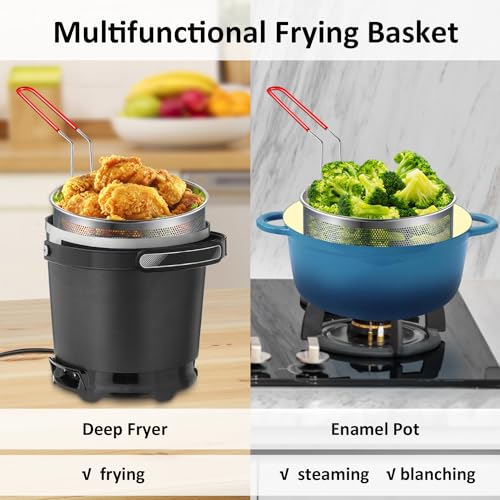 7 inch Deep Fryer Basket 304 Stainless Steel for Frying French Fries