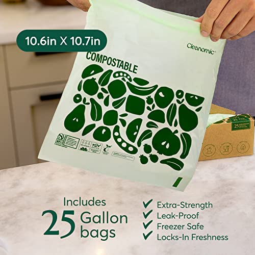 Compostable* Gallon Size Food Storage Bags (25 Count)
