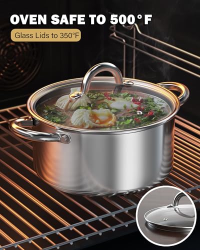 Basics 12 Quart Stainless Steel Stock Pot with Lid