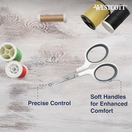 4" Embroidery Scissors with Curved Titanium
