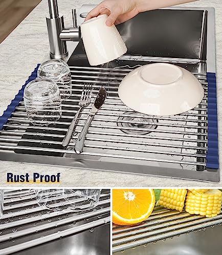 Roll Up Dish Drying Rack Over Sink
