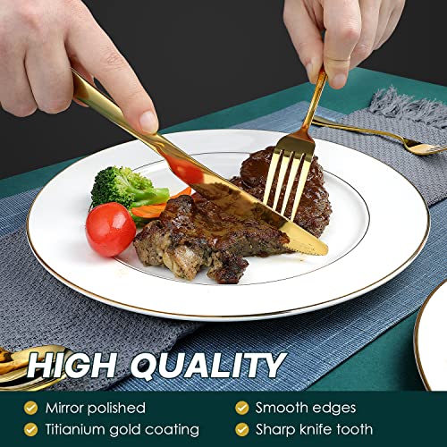 Gold Silverware Set (30 Count)
