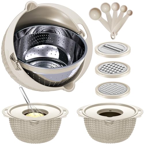 4 1 Colander with Bowl & Spoons Set