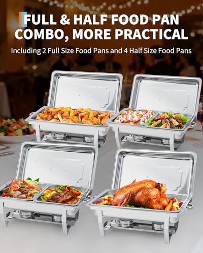 Chafing Dishes for Buffet 4 Pack (4 Count)