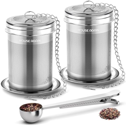 2 Pack Tea Infuser with Scoop for Loose Leaf Tea Steeper