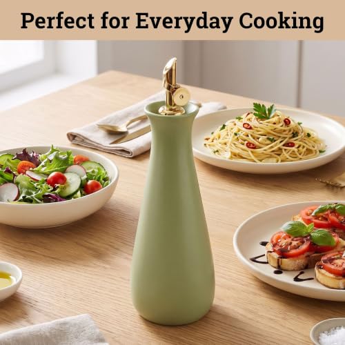 Ceramic Olive Oil Dispenser with Self