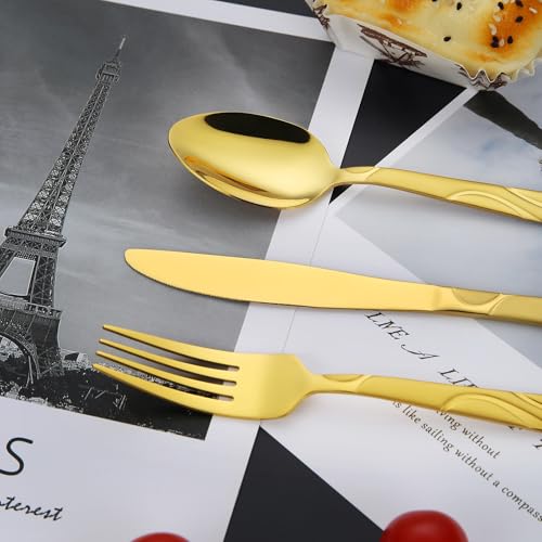 40 Piece Gold Flatware Set for 8 (40 Count)
