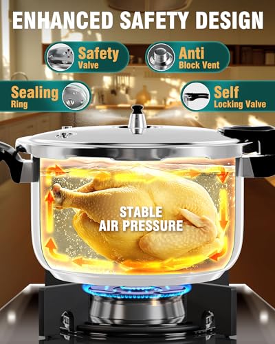 Pressure Cooker Stainless Steel 6.5 Qt