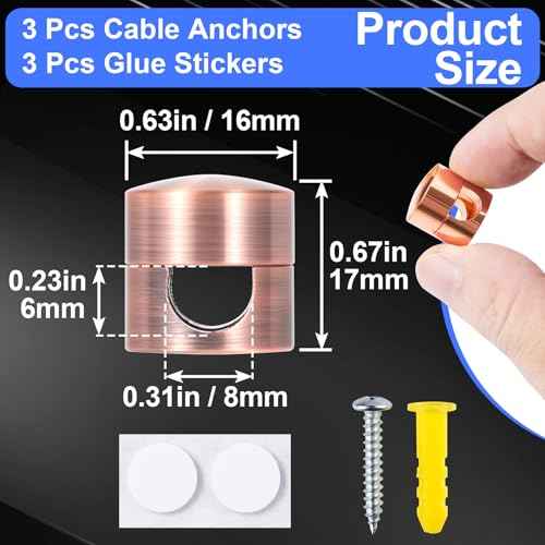 3 Sets Charger Holders for Cords (3 Count)