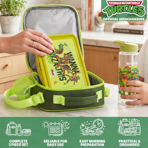 Teenage Mutant Ninja Turtles Boys Lunch Box 3Pc Set (3 Count)