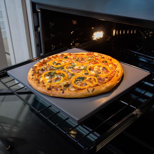 Pizza Kitchen Glazed Rectangle Pizza Stone for Oven and Grill