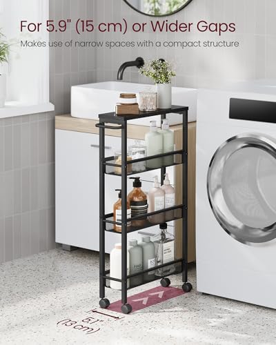 4 Tier Slim Rolling Storage cart with Wheels