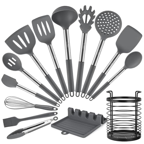 446°F Heat Resistant Silicone Kitchen Utensils (14 Count)
