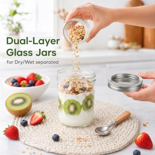 Layered Glass Yogurt Cups 2 Pack (2 Count)