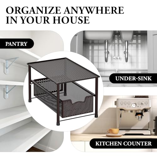 Stackable Under Sink Sliding Basket Drawer