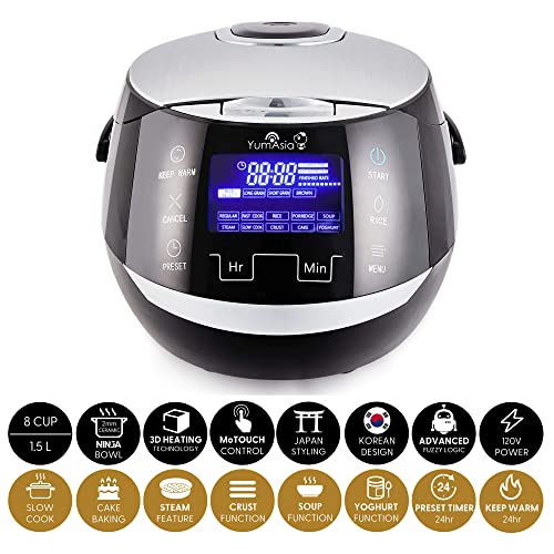 Sakura Rice Cooker with Ceramic Bowl and Advanced Fuzzy Logic
