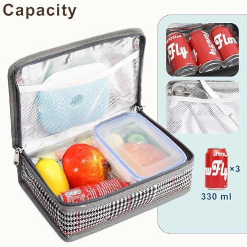 Small Insulated Lunch box Portable Soft Bag Mini Cooler Thermal Meal Tote Kit with Handle for Work & School