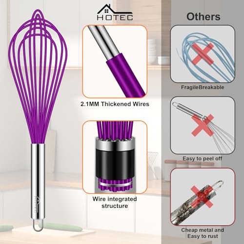 4 Pieces Silicone Whisks Set (4 Count)
